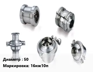 Клапан нержавеющий 50 16нж10п Ру16 обратный, подъемный